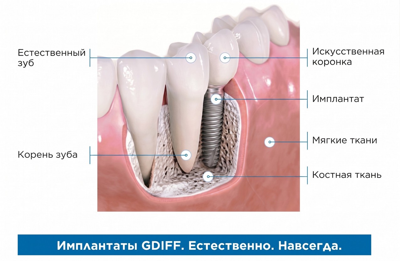 Этапы дентальной имплантации